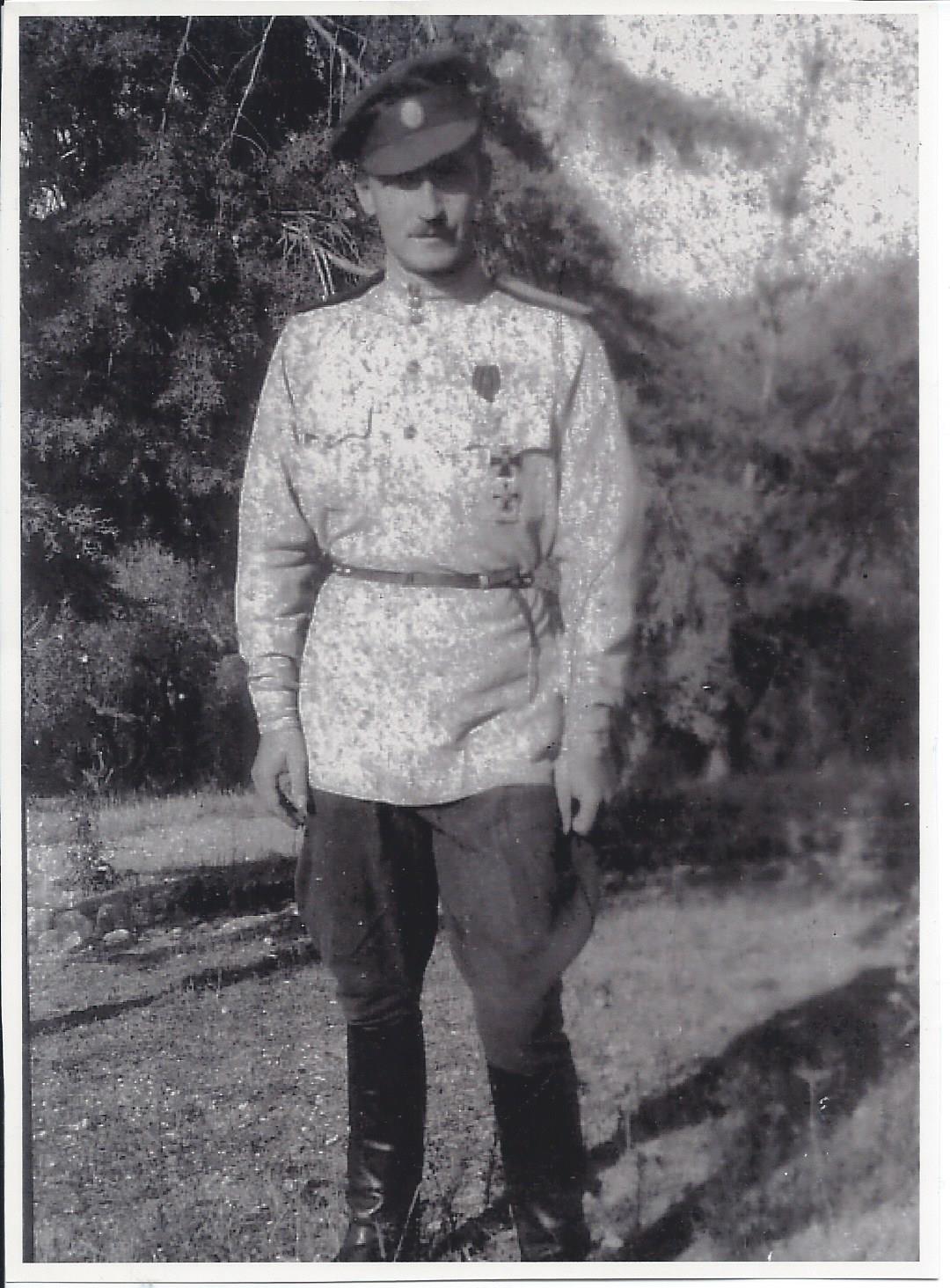 Полковник Белой армии Александр Фермор, 1921 год.