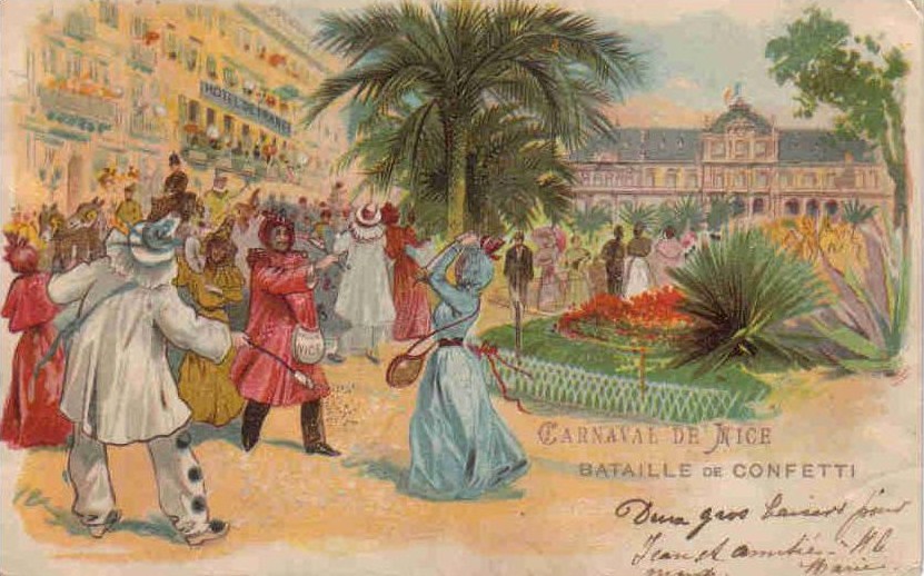 Klemberg Bataille de confetti à Nice vers 1904